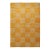 6'x9' Hand-Knotted Modern Tibetan Wool & Silk Cut-and-Loop Geometric Rug in Gold & Orange For Sale
