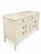 Ornamental & Decorative Materials Vintage Chinoiserie Faux Bamboo Dresser in Ivory Lacquer With Brass Hardware For Sale - Image 7 of 7