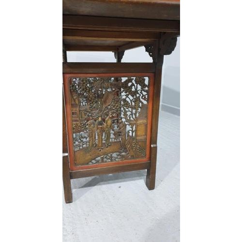 Vintage Oriental Carved Altar Console Table For Sale - Image 5 of 13