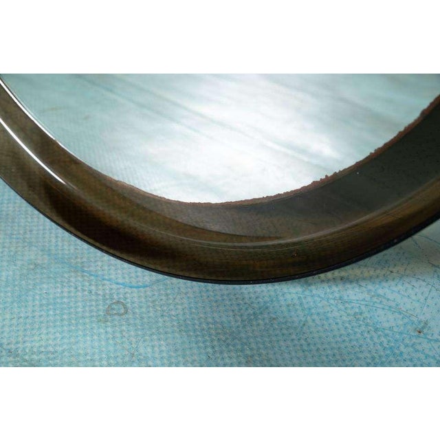 Glass Minimalist Round Mirror by Guzzini For Sale - Image 7 of 8