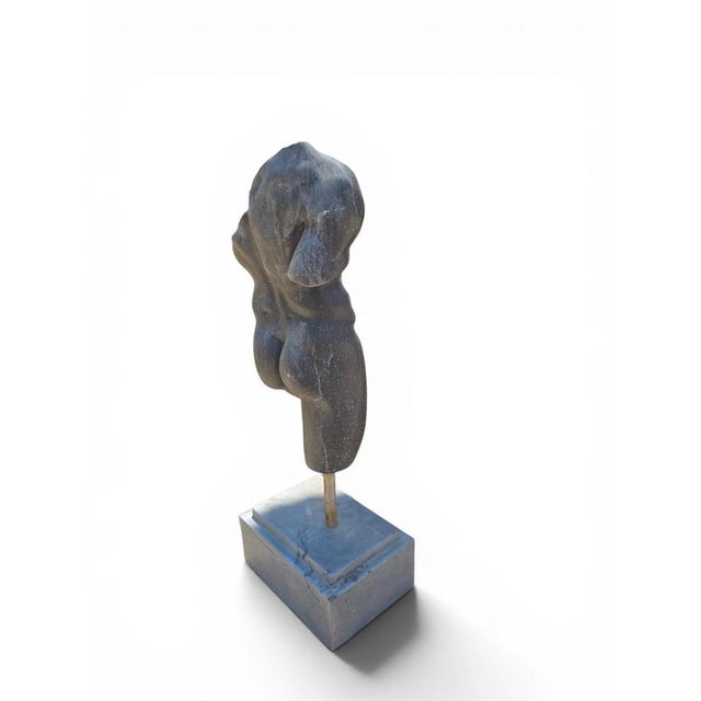 Greek Style Torso Sculpture, 1970, Stone For Sale - Image 3 of 9