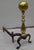 Victorian Pair of Late 19th Century Canon Ball Brass and Iron Andirons For Sale - Image 3 of 5