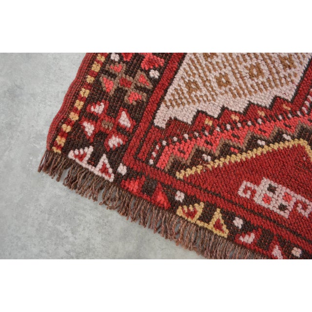 Vintage Turkish Hand Knotted Runner Rug - 2′10″ X 7′1″ For Sale - Image 9 of 9