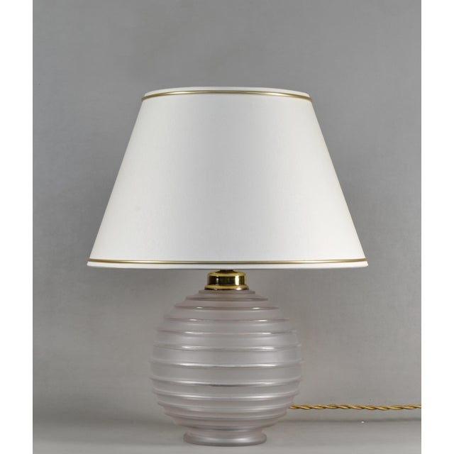 Art Deco French Art Deco Table Lamp by Georges Leleu 1930s France For Sale - Image 3 of 12