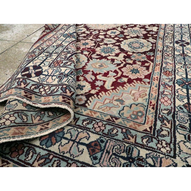 Galerie Shabab Collection Early 20th Century Indian Agra Accent Rug For Sale In New York - Image 6 of 6