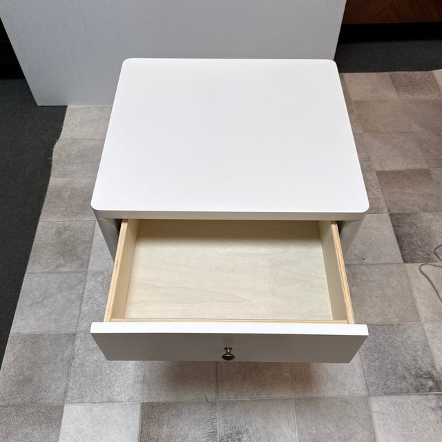 2020s Crate & Barrel Hampshire Nightstand, White For Sale - Image 5 of 12