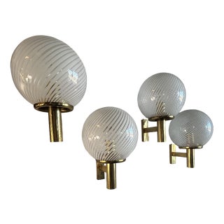 Wall Lamps from Venini, 1970s, Set of 4 For Sale
