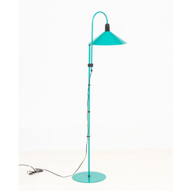 Green Modern Green Enameled Adjustable Floor Lamp For Sale - Image 8 of 8
