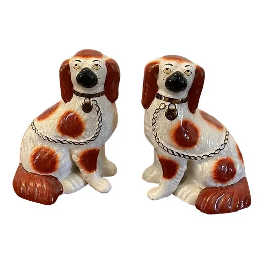 Victorian Staffordshire Dogs, 1880, Set of 2 For Sale