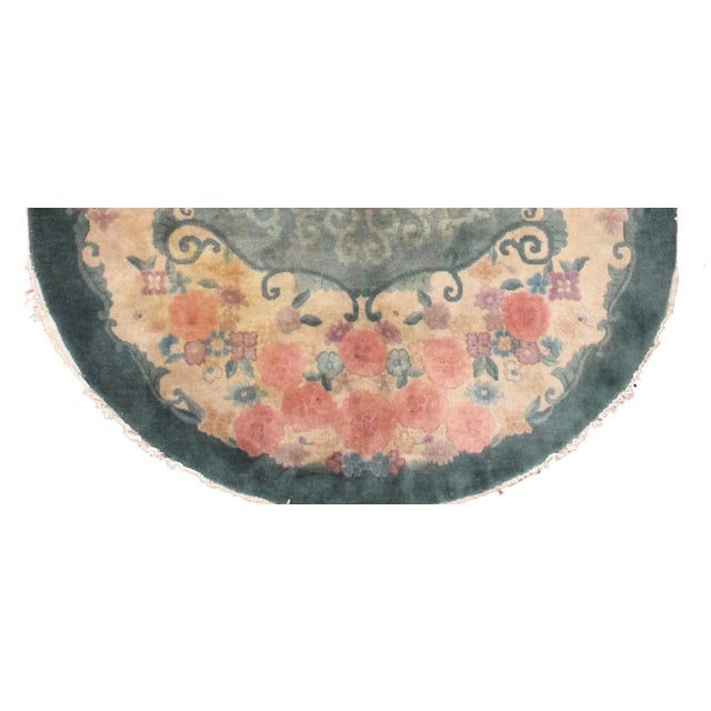 1920s Handmade Antique Art Deco Chinese Rug 5' X 7.10' For Sale - Image 4 of 7