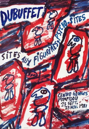 1981 Jean Dubuffet Centre Georges Pompidou Poster