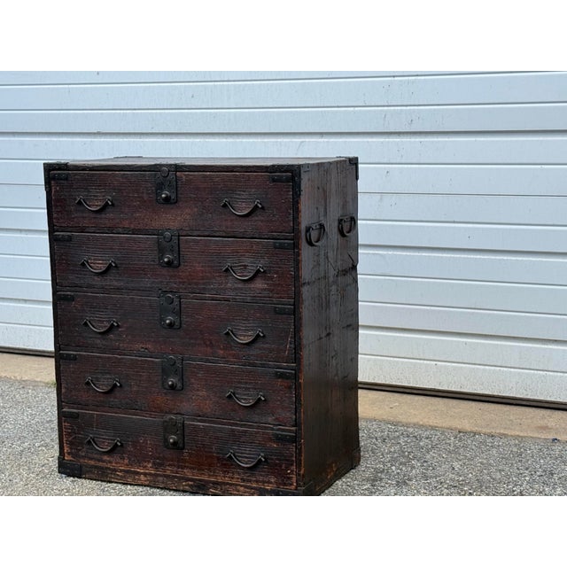 Vintage Antique Pine Campaign Chest With Iron Hardware For Sale - Image 12 of 12