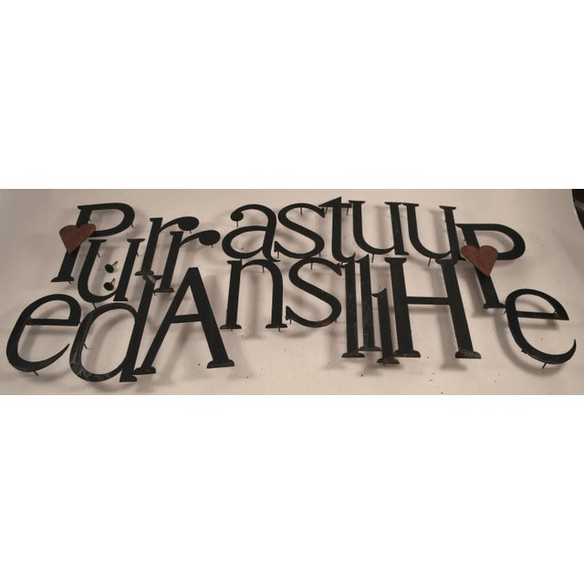 Mid-Century Modern Collection of Approximately 40 Steel Letters For Sale - Image 3 of 11