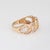 Modern Vintage Diamond Curb Link Ring Sz 7 Yellow Gold Pavé Chain Link Statement Band For Sale - Image 3 of 7
