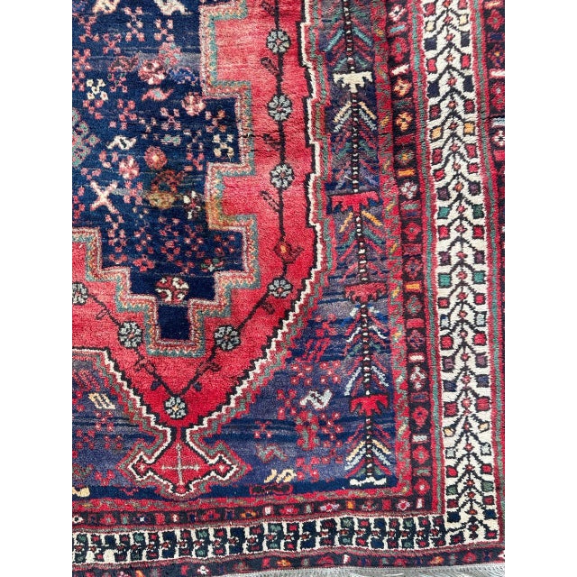 Blue Vintage Afshar Rug, 1960s For Sale - Image 8 of 18