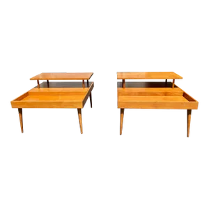 Paul McCobb Planner Group by Winchendon Two Tier Tables