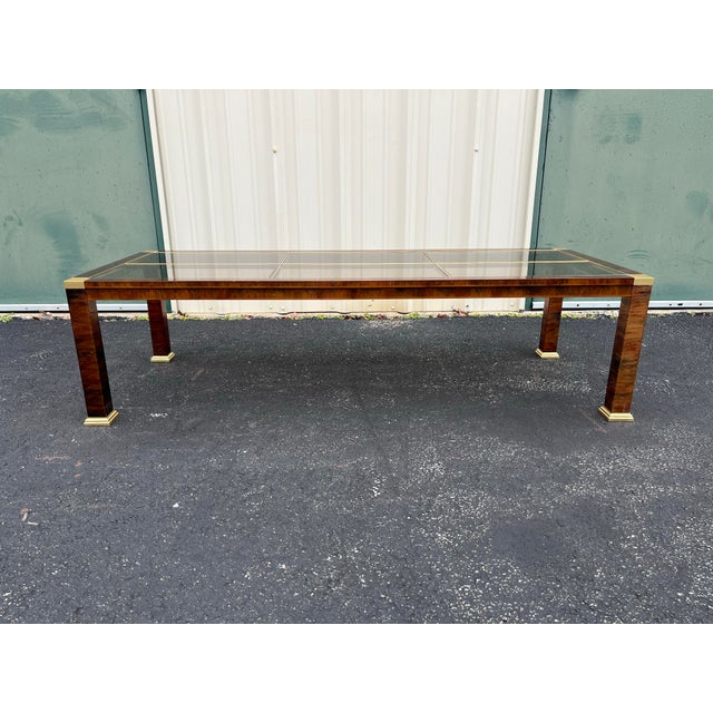 Bronze 1970s Faux Tortoiseshell Smoked Glass and Brass Coffee Table For Sale - Image 8 of 12