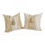 22” Couture‑Inspired Silk‑Like Satin Jacquard Pillows With Tassel & Metal Keeper – Feather Filled – Pair For Sale