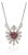 Vintage Inspired Ruby Diamond Sacred Heart Necklace in 14k White Gold For Sale