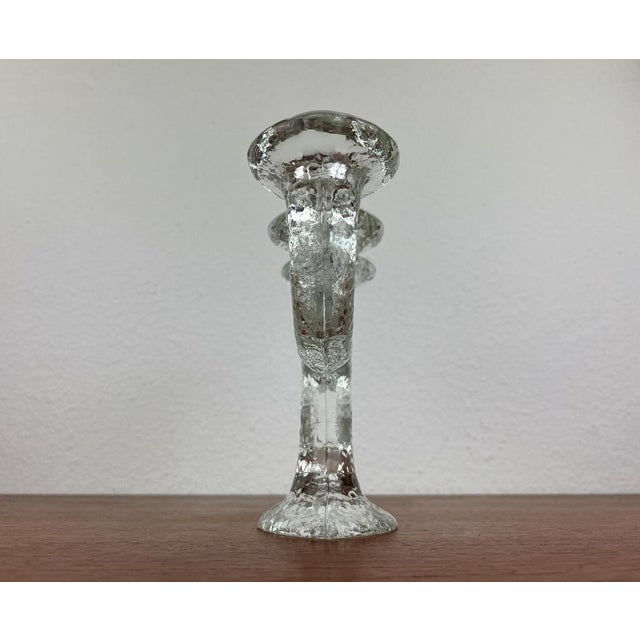 Vintage Swedish Glass Candleholder from Pukeberg, 1970s For Sale - Image 9 of 17