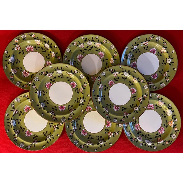Antique Early 19th Century English Regency Spode Creamware Plates - a Set of 8 For Sale - Image 9 of 13