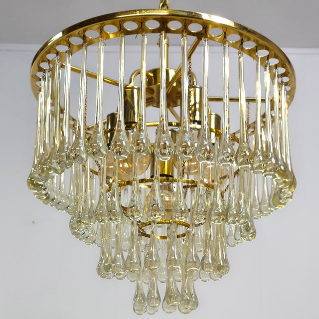 Mid-Century Teardrop 4-Tier Chandelier from Palwa, 1970s For Sale - Image 9 of 11