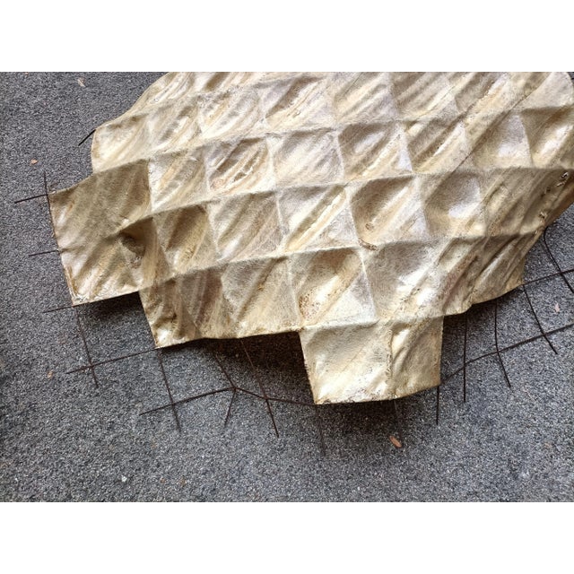 Large Sculptural Wall-Mounted Lampshade in Iron and Fiberglass, 1970s For Sale - Image 6 of 18