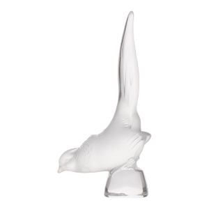 1960s Lalique Figural Frosted Crystal Bird