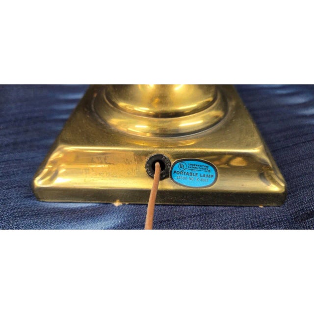 R.F. Harnett Floral Patterned Lampshade With Metal Base Lamp Issue No K-4067 For Sale - Image 10 of 11