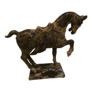 Antique Ming Heavy Iron War Horse.