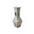 Vintage Oriental Porcelain White Blue Pink Color Flower Bats Graphic Art Vase For Sale - Image 4 of 10