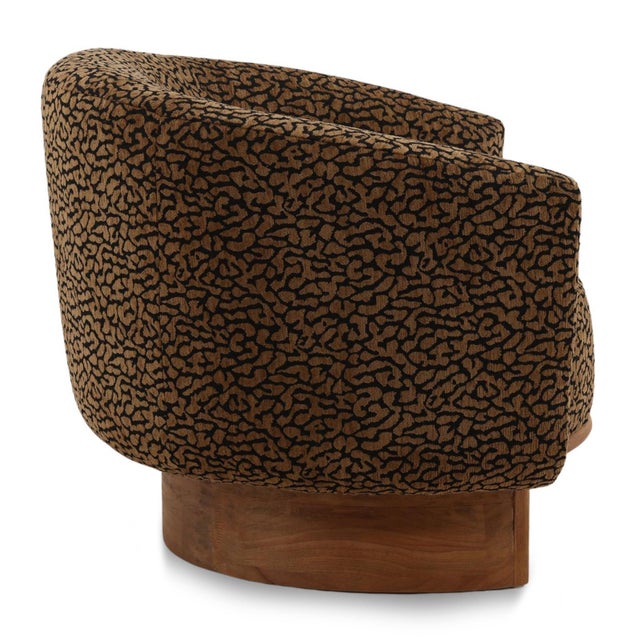 Monaco Leopard Barrel Chair For Sale - Image 4 of 6