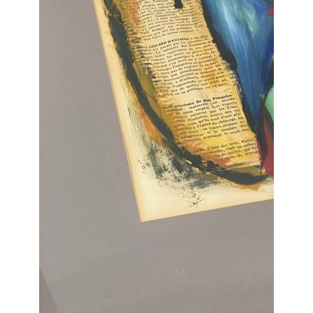 1970s Etienne Ret Mixed Media Portrait of a Newsboy C.1974 For Sale - Image 5 of 10