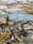 Paper Large Oil on Cardboard Landscape Painting From 70's For Sale - Image 7 of 15