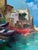 Cornflower Blue Oil Painting on the Seashore Yuriy Suprunchuk For Sale - Image 8 of 13