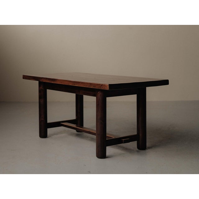 Mid-Century Modern Pine Table attributed to Georges Robert, France, 1960s For Sale - Image 3 of 17