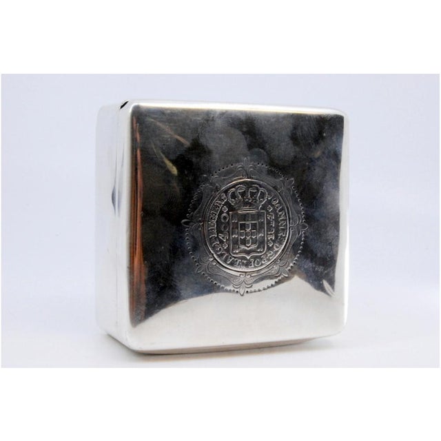 Plain Silver Tobacco Box For Sale - Image 9 of 10