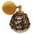 Brass 1950 Hollywood Regency Matson Gold Gilt Floral & Glass Perfume Atomizer & Bottle For Sale - Image 8 of 11