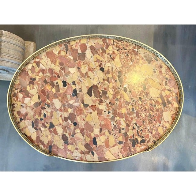 19th Century French Louis XV-Style Marquetry Side Table For Sale - Image 10 of 13