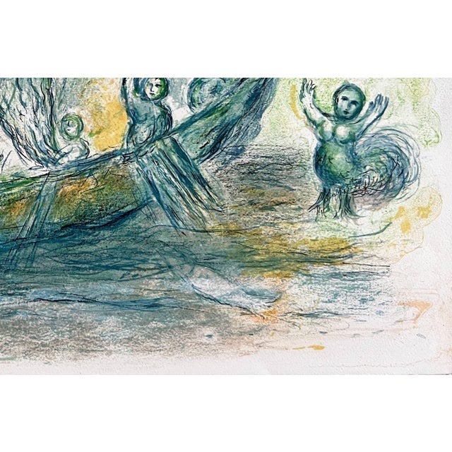 Marc Chagall, L'Odyssée, Planche XIX, 1974, Lithograph, in Flawless conditions. Designed 1970 to 1979