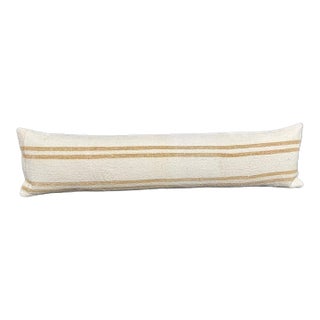 Turkish Hemp Pillow Cushion Natural Beige Brown Cushion Cover 12x46 For Sale