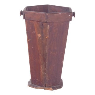 Mid-Century Portuguese Hexagonal Trash Can, 1950s For Sale
