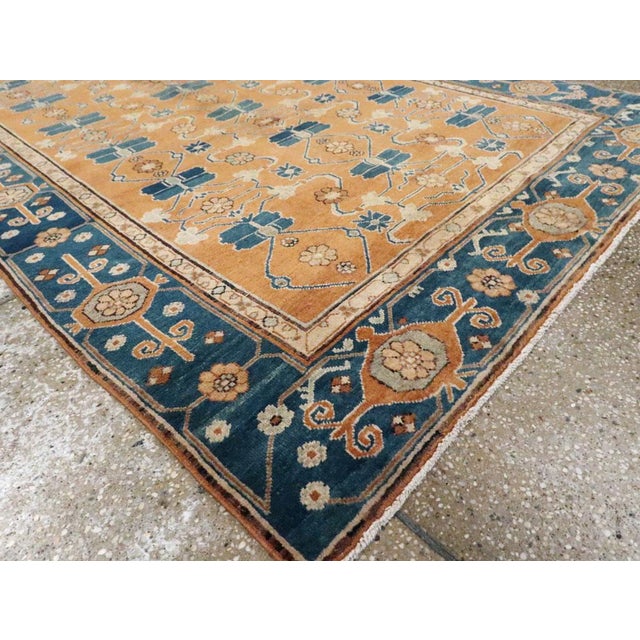 Camel Galerie Shabab Collection Early 20th Century East Turkestan Samarkand Rug For Sale - Image 8 of 10