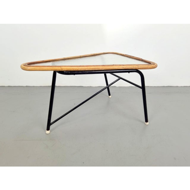 Vintage Rattan Coffee Table attributed to Dirk Van Sliedregt for Rohé Noordwolde, 1960s For Sale - Image 4 of 11