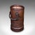 English Vintage Decorative Stick Stand, English Leather Office Waste Basket, Storage Bin For Sale - Image 3 of 9