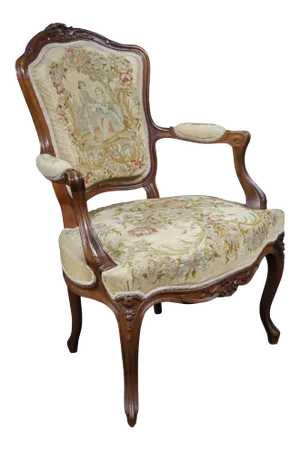 Louis XV Style Edwardian Tapestry Armchair