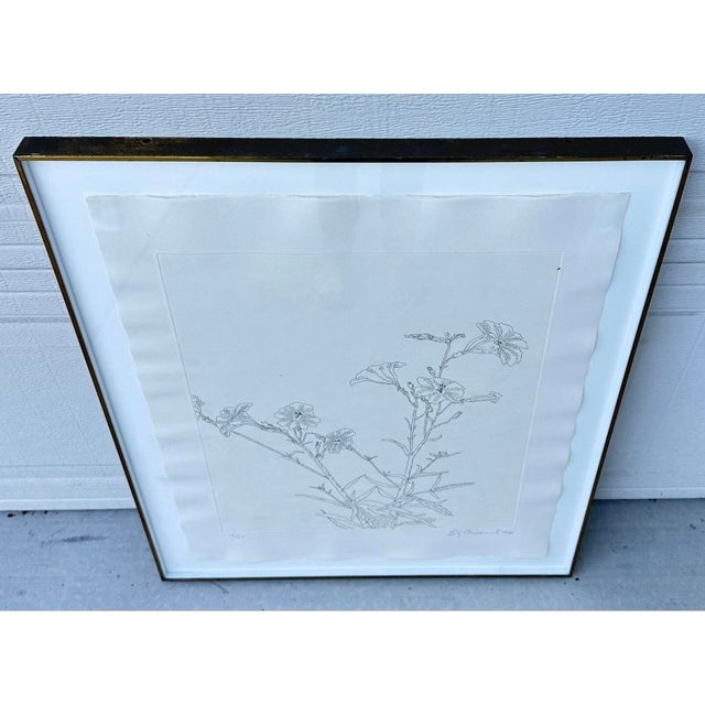 Ed Baynard (American, 1940–2016) Floral, Flowers Etching Framed For Sale - Image 11 of 12