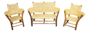 Hickory Attributed Three Piece Adirondack Parlor Set