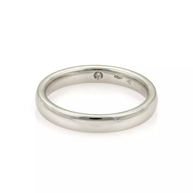 Contemporary Damiani Noi Due 18k White Gold 3.5mm Plain Wedding Band For Sale - Image 3 of 5