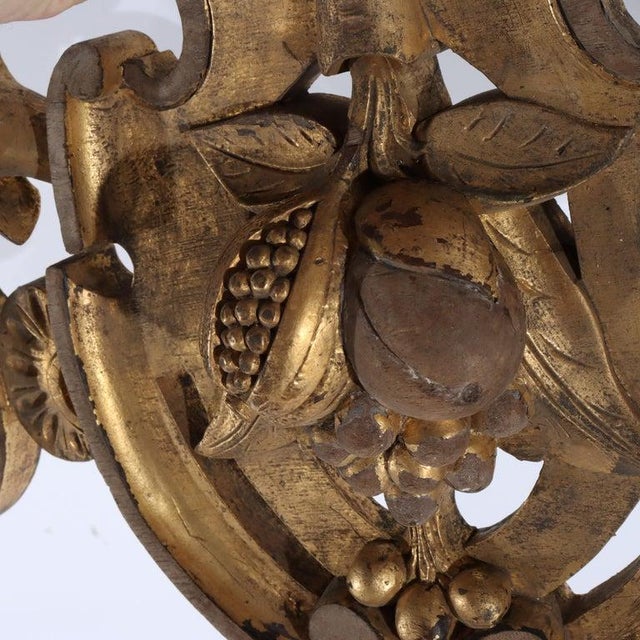 Wood Antique French Renaissance Revival Carved Gilt Wood Mirror Crest C1890 For Sale - Image 7 of 7